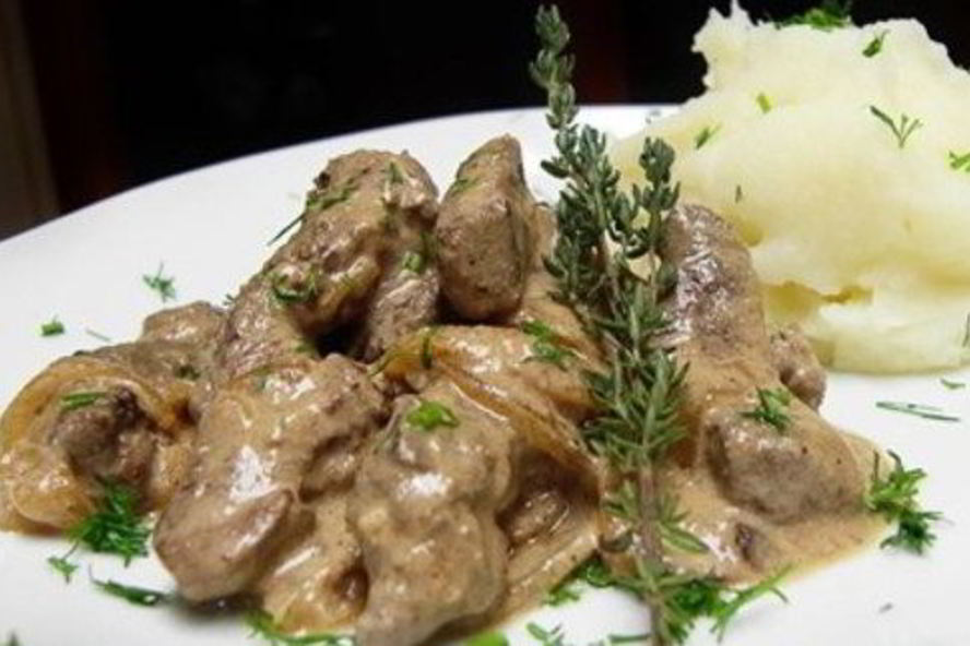 Рецепт говяжья печень со сметаной в мультиварке