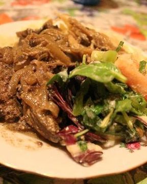 Говяжья печень в соусе Порто