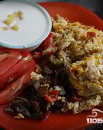 Говяжья печенка с картофелем