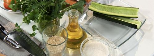 индюшачья печенка с киноа и битыми огурцами. Шаг 2