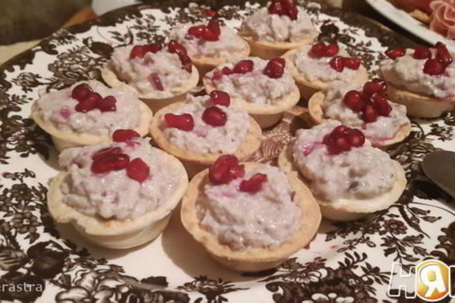 Рецепт корзиночки с печенью трески