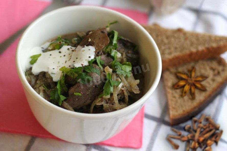Рецепт куриная печень с луком в мультиварке