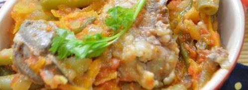 куриная печень с овощами в кисло-сладком соусе. Шаг 10