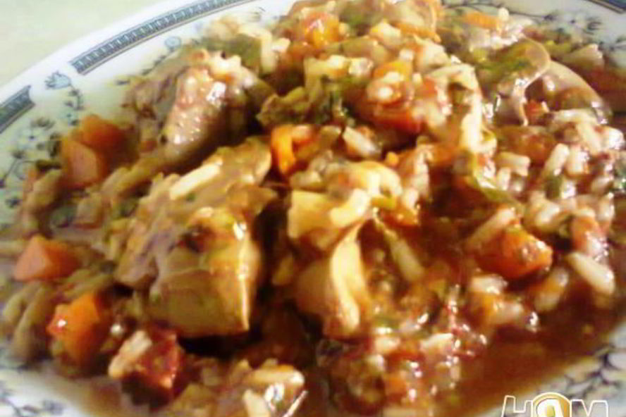 Рецепт куриная печень с рисом
