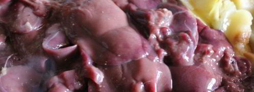 куриная печень с яблоками и луком. Шаг 4