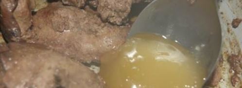 куриная печень в медовом соусе со шпинатом. Шаг 4