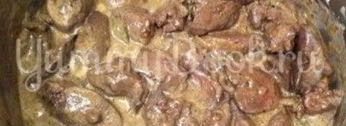 куриная печень в портвейне и сметане. Шаг 4