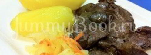 куриная печень в портвейне и сметане. Шаг 5