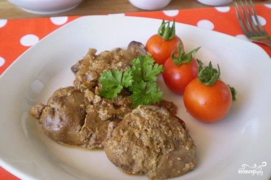 Рецепт куриная печень в сливках в мультиварке