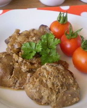 Куриная печень в сливках в мультиварке