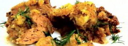 куриная печень в узелке. Шаг 3