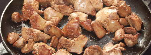 куриная печенка с овощами. Шаг 3