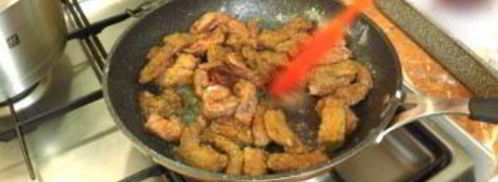 печень говядины в коньяке. Шаг 3