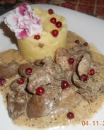 Печень кролика в сливочном соусе