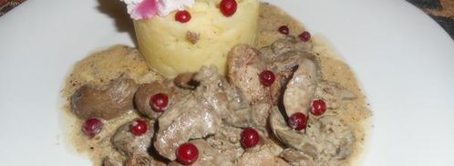 печень кролика в сливочном соусе. Шаг 7