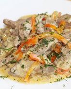 Печень кролика в сметане