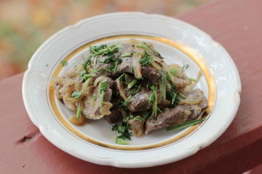 Рецепт печень по-строгановски