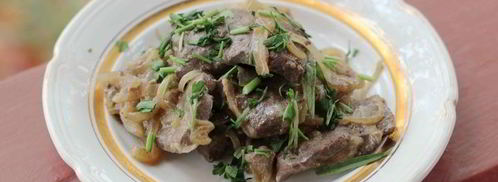 печень по-строгановски. Шаг 3