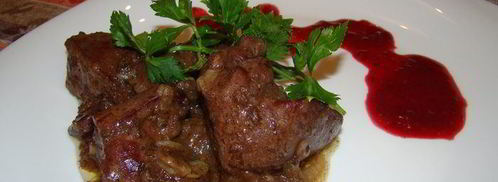 печень птицы в ягодном соусе. Шаг 6