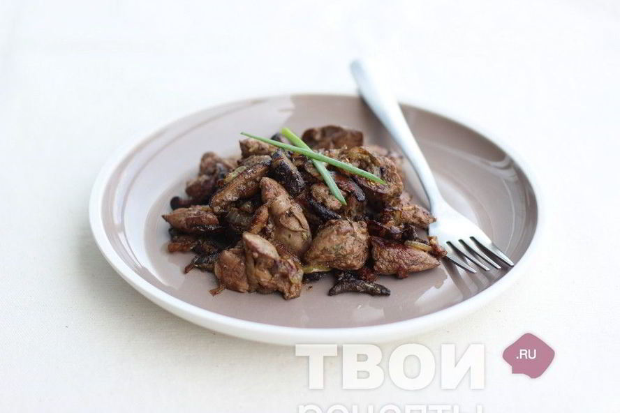 Рецепт печени с грибами