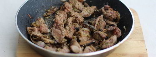 печень с грибами. Шаг 5