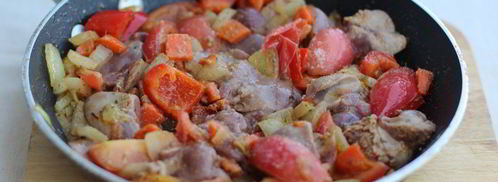 печень с овощами. Шаг 6