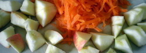 печень с яблоками и черной смородиной. Шаг 5