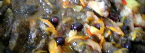 печень с яблоками и черной смородиной. Шаг 8