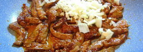 печенка в пикантном соусе. Шаг 4