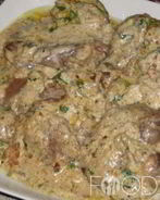 Тушеная говяжья печень