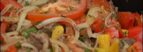 тушеная печень с овощами. Шаг 6