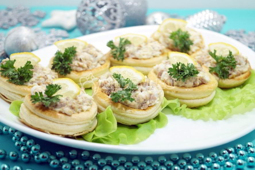 Рецепт волованы с печенью трески