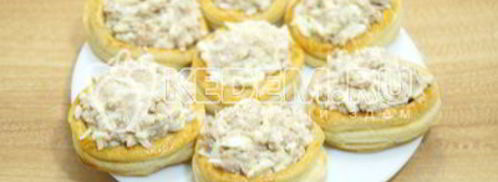 волованы с печенью трески. Шаг 7