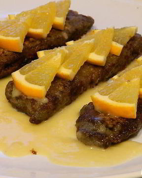 Жареная печень с апельсинами