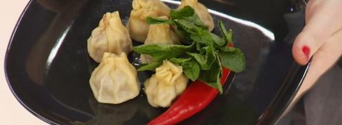 хинкали с мясом, мятои и корицеи. Шаг 4