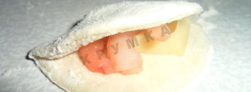 пельмени с креветками и сыром. Шаг 7