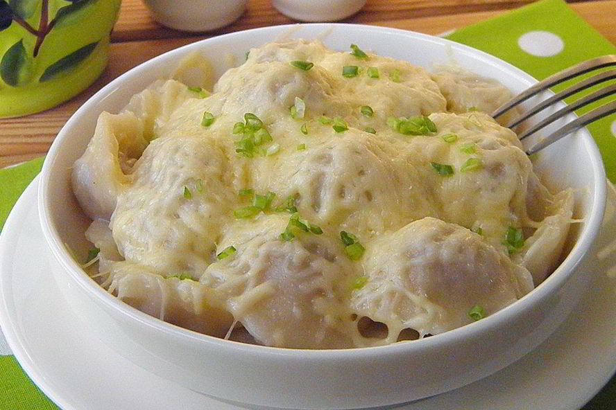 Рецепт пельмени с сыром в духовке