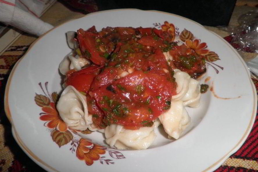 Рецепт пельмени с томатным соусом