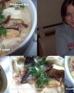 Пельмени томленные в горшочке с беконом и лесными грибами