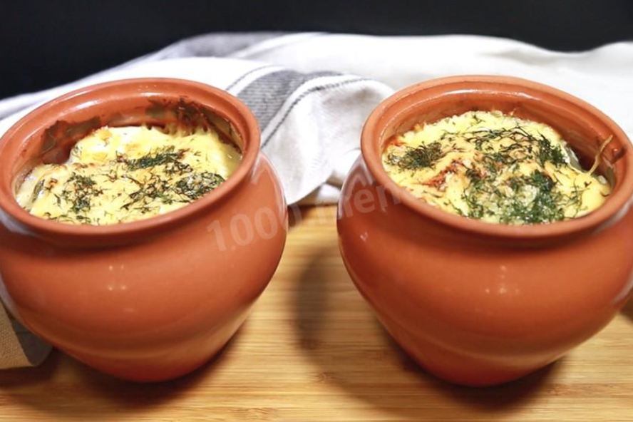 Рецепт пельмени в горшочках в сметане в духовке