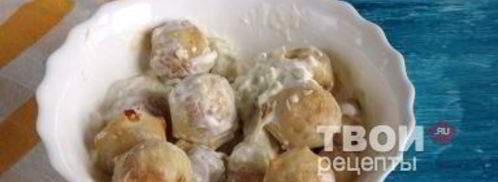 пельмени, запеченные со сметаной и сыром. Шаг 25