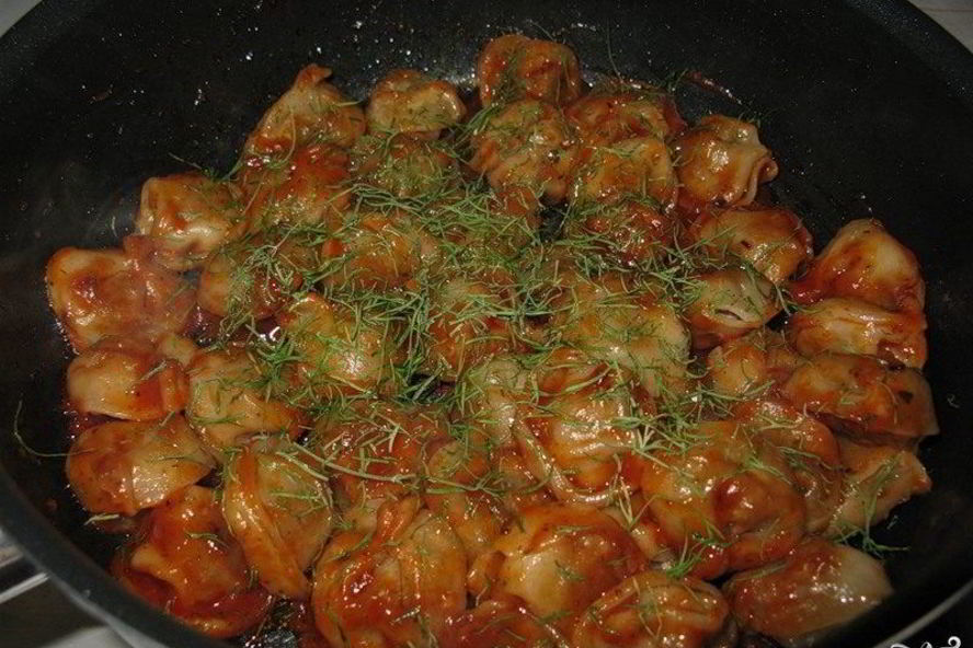 Рецепт вкусные жареные пельмени