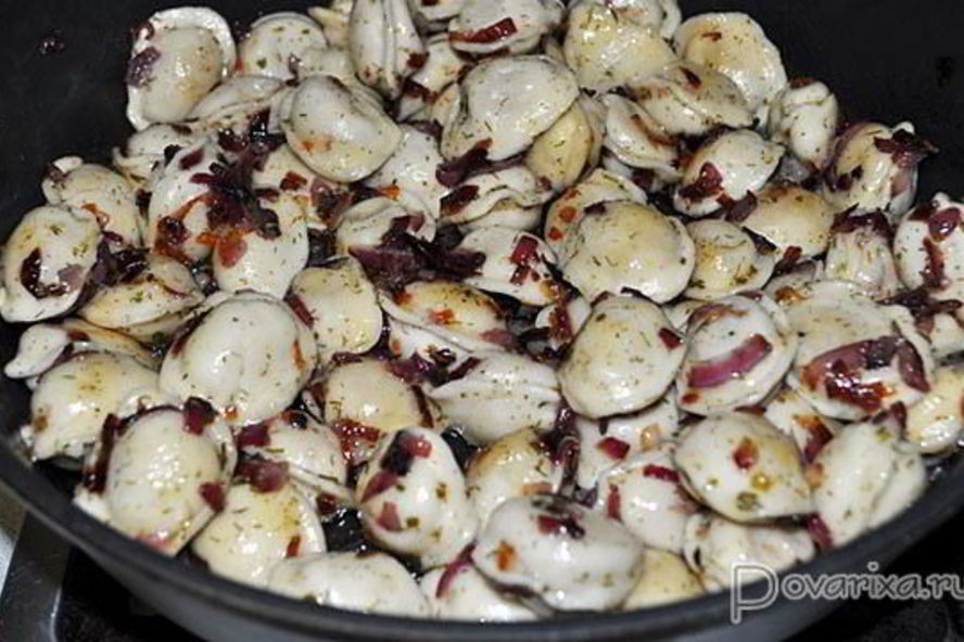 Рецепт жаренные пельмени