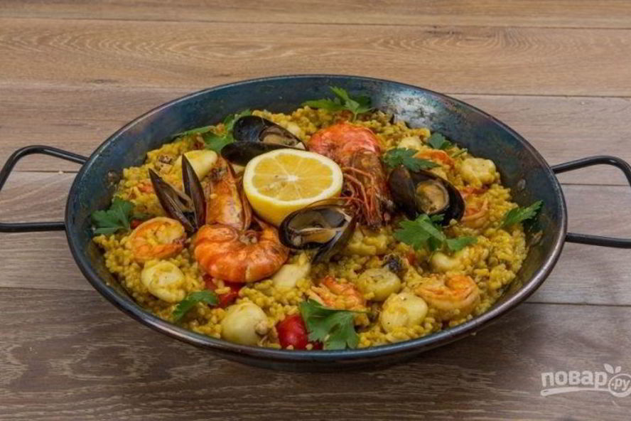 Рецепт испанская паэлья с морепродуктами