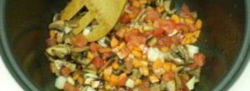 овощной плов с грибами. Шаг 4