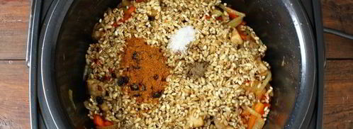 плов из перловки в мультиварке. Шаг 6