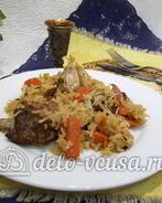 Плов по-домашнему со свиными ребрами