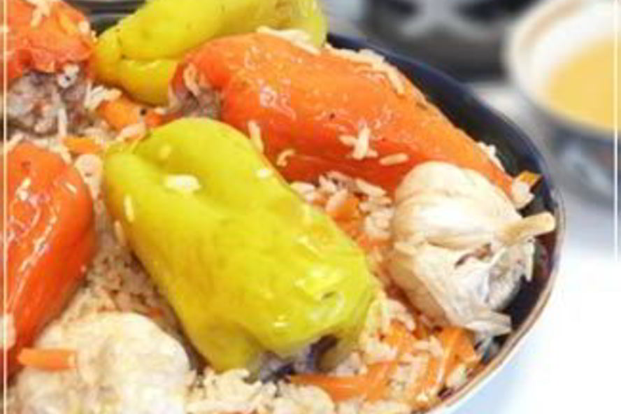 Рецепт плов с фаршированным болгарским перцем