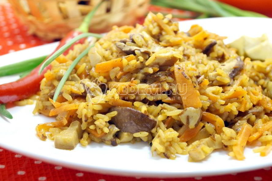 Рецепт плов с грибами