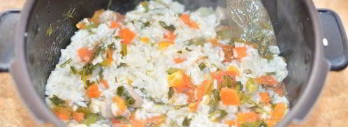 плов с куриными сердечками в мультиварке. Шаг 5